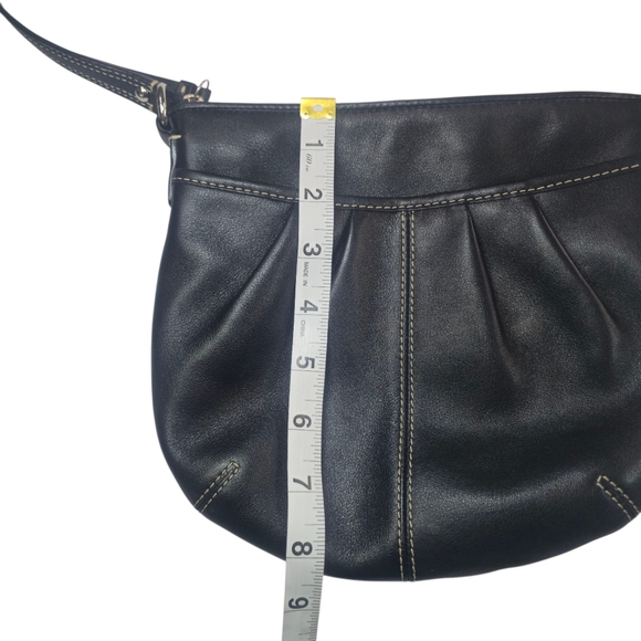 Coach Soho Crossbody Bag Swingpack Black Leather Handbag Vintage Y2K‎ - Picture 7 of 9
